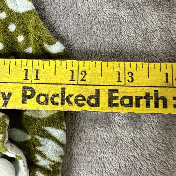 Vintage Y2K Le Fromage Of L’Orange Girls green Patterned dress Size 4 Velvet - Picture 7 of 7